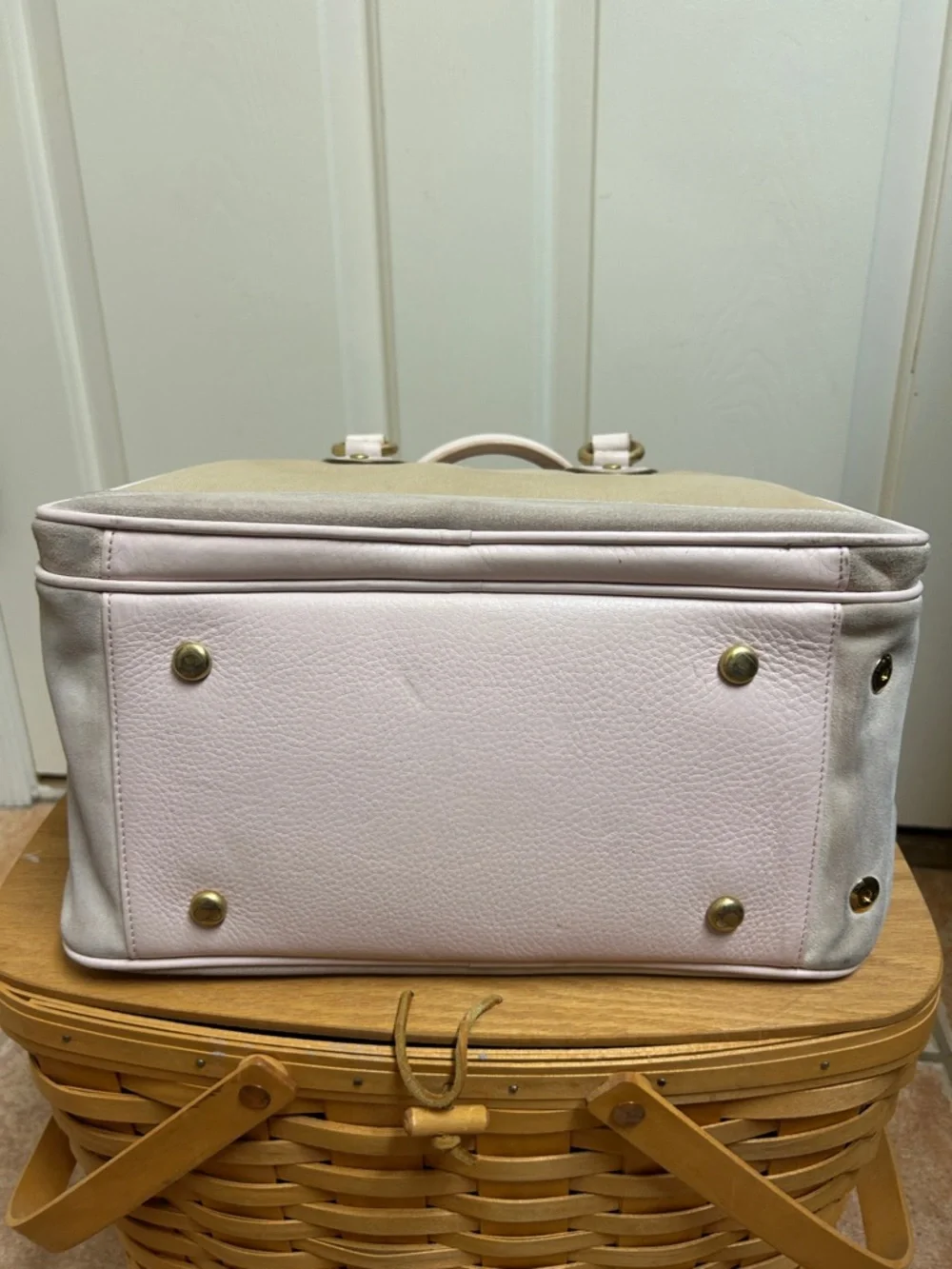 Juicy Couture Beige and Light Pink Dog Carrier Bag
